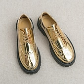 preiswerte Brogue-Schuhe-Goldene Brogue-Schnürschuhe für Herren – Premium-Qualität mit markanter Sohle, perfekt für formelle Anlässe, Partys und stilvolle Freizeitkleidung