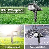 cheap Landscape Lights-Solar Color Changing Spot Lights Outdoor, Waterproof Solar Lights, Multicolor RGB Landscape Spotlight for Garden Yard Driveway Lawn Patio Pathway Christmas Decorations