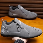economico Scarpe Casual Slip-On-scarpe slip-on beige da uomo con tomaia morbida: comode scarpe da tutti i giorni per un abbigliamento casual e un comfort che dura tutto il giorno