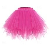 voordelige Bodems-Fancy kostuum Tule rok Tutu-rok Jaren '50 Jaren '80 Meerlaags Gezwollen Neon Volwassenen Dames Halloween Carnaval Feest Prestatie Dansballet Aankleden