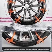 cheap Heating &amp; Cooling-10/20/30pcs Universal Reusable Non-Slip Polyethylene Tire Chains – Universal Anti-Skid Snow Tire Traction Chains for Cars, SUVs &amp; Trucks, Easy Installation, Durable Emergency Winter Driving Aid