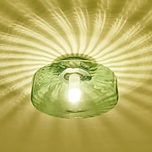 cheap Flush Mounts &amp; Semi Flush Mounts-Green/AmberCeiling Light Fixture Retro Glass Flush Ceiling Light Farmhouse Semi-Flush Mount Fixture with Drum-Shaped Glass Shade flush light suitable for hallways bedrooms living rooms and bathroom
