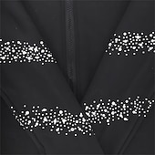 お買い得  フィギュアスケート用ジャケットとベスト-フィギュアスケート フリース ジャケット レディース ガールズ アイススケート ジャケット トップス ブラック ストレッチ トレーニング 競技 スケートウェア 保温 暖かい クリスタル/ラインストーン 長袖 アイススケート フィギュアスケート