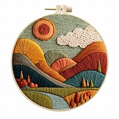 Недорогие Снижено до $30-Схема для вышивки ручной работы «Восход солнца в горах»
