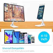 ieftine Depozitare  &amp; Organizare-Suport telefon pliabil cu 3 bucăți, suport telefon desktop, unghi și înălțime reglabile, compatibil cu toate telefoanele de 4-10 inci, ideal pentru birou și utilizare pe tabletă
