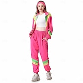 billige Antrekk-Retro / vintage 1980erne Hip Hop Drakter pose Tilbehør sett med tilbehør Lange Ermer Disk Kostyme Dame Karnevalskostyme Halloween Karneval Nytt År Pride-parade Pride måned Voksen Veske Mer Tilbehør