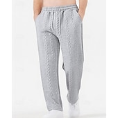 voordelige Rechtdoor Been-Voor heren Joggingbroeken Broek Joggingbroek met rechte pijpen Jacquard Trekkoord Zak Effen Comfort Zacht Casual Dagelijks Buiten Vakantie Modieus Zwart Oranje Micro-elastisch