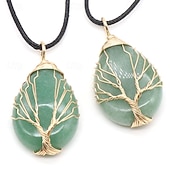 ieftine Coliere &amp; Pandative-Coliere cu Pandativ For Pentru femei Onix Stradă Zilnic Petrecere de zi de nastere Cordon Cristal Copacul Vieții