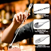 olcso Koktélkeverő-3 darabos professzionális rozsdamentes acél bártender készlet jégkrémmel, jégpickővel/shakerrel &amp;sörnyitó - nagy teherbírású keverők, bárok, shakerek, bárok számára alkalmas