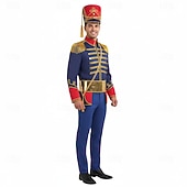preiswerte Outfits-Ausgefallene Kostüme Zirkusjacke Zirkusdirektor königliche Wache Edelmann Retro Vintage Viktorianisch Militär Stil Erwachsene Herren Halloween Karneval Party Leistung Maskerade Verkleiden