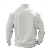 billiga Basic sweatshirts-Herr Tröja Kvartströja med dragkedja Svart Ljusgrå Halv dragkedja Slät Ledigt Dagligen Sport &amp; Utomhus Streetwear Grundläggande Höst Vinter Kläder Pull Tröjor Långärmad