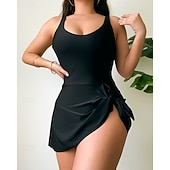 Χαμηλού Κόστους Rash Guards One Pieces-Γυναικεία Μαγιό Μονόχρωμο Προστασία UV Υψηλή Ελαστικότητα Αμάνικο Μαγιό Σέρφινγκ Καταδύσεις Ψαροντούφεκο Καλοκαίρι