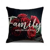 tanie Rzuć poduszki, wkładki i osłony-Poszewka na poduszkę z motywem róży na Walentynki, motyw mrocznego zaklęcia, poduszka z nadrukiem czarnej róży, romantyczna sofa &amp;wystrój sypialni, przytulna poduszka do salonu