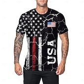 abordables Collection Homme-250e anniversaire des États-Unis Patriotique T-shirt Drapeau des États-Unis 250 ans 1776 Nouveauté Drôle Adulte Homme Semi-quincentenaire Jour de l'Indépendance / 4 Juillet 4 Juillet Occasionnel