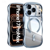 levne Pouzdra pro iPhone-telefon Carcasă Pro iPhone 17 Pro Max 17 Air 16 15 14 Pro Max 16e 13 Pro Max Zadní kryt se stojánkem Podpora bezdrátového nabíjení Nárazuvzdorné Retro Pokování