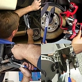 olcso Járműszolgáltatás-360 fokos racsnis kulcs 2 acéllemezzel, dugattyús expanderrel autó féknyergekhez - ideális egy-/kétdugattyús négydugattyús fékbetétekhez, ipari kéziszerszámkészlet, fém anyag, összeszerelést nem