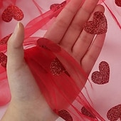 Χαμηλού Κόστους Ημέρα του Αγίου Βαλεντίνου-Καρδιά σε σχήμα δρομέα για την ημέρα του Αγίου Βαλεντίνου – κόκκινο &amp;Χρυσό τραπεζομάντιλο με καρδιά, 29,53×70,87 ίντσες, ιδανικό για γάμους, bridal showers, επέτειους, γενέθλια και διακόσμηση