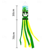 olcso Kerti zászlók, Banner-Szent Patrik-napi szélzsák zászló, ír dizájn, Szent Patrik-napi fesztivál dekoráció, színes kültéri szélzsák ünnepi ünneplésre, lóhere &amp;lóhere design.