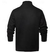billige cardigangenser for menn-Herre Genser Cardigan Genser Glidelås genser Riflet Strikke Vanlige topper Strikket Helfarge Høyhalset Nøytral Mote Avslappet Dagligdagstøy Klær Høst Vinter Navyblå M L XL