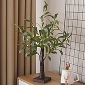 זול אורות דקורטיביים-אור עץ מדומה של עלי זית לד 50 ס"מ/19.69 אינץ' סוללת aaa USB דו-תכליתי אביב וקיץ מקורה חדר שינה סלון חדר אוכל מסיבה שולחן עבודה קישוט אביזרים קישוט אור אווירה