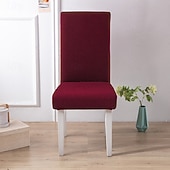 cheap Armchair Cover &amp; Armless Chair Cover-Water Resistant Polar Fleece Stretch Dining Chair Cover Soft Seat Slipcover for Home Kitchen Gift for Family(Not 100% Waterproof)