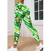  Svatý Patrik Dámské legíny na pilates Fitness kalhoty Legíny na cvičení Kapsy Kolkovné Boční kapsy Pilates Tělocvična Cvičení v tělocvičně Kalhoty Cyklistické kalhoty Legíny Komiks Barevné bloky