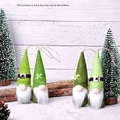 abordables Día de San Patricio-4/8 piezas de decoraciones colgantes de gnomos del Día de San Patricio: decoración festiva de primavera irlandesa para interiores con hojas verdes, fieltro y poliéster, no requiere energía, perfecta