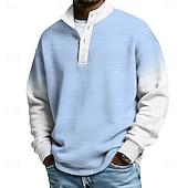 Χαμηλού Κόστους Ανδρικά 3D φούτερ-Ανδρικά Συνδυασμός Χρωμάτων Διαβάθμιση χρώματος Βάφλα Πουλόβερ Μοντέρνα Καθημερινά Καθημερινό Ζιβάγκο Σπίτι ΕΞΩΤΕΡΙΚΟΥ ΧΩΡΟΥ Streetwear Γραφείο Θαλασσί Πράσινο του τριφυλλιού Σκούρο μπλε Γκρίζο