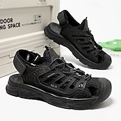 preiswerte Outdoor-Sandalen-Schwarze Herren-Sportsandalen – schnelltrocknend, verstellbar und komfortabel – ideal zum Wandern, für Strand und Sommerabenteuer.
