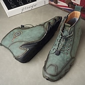 tanie Botki-zielone buty trekkingowe męskie – cholewka najwyższej jakości z podeszwą zapewniającą przyczepność, idealne do eksploracji na świeżym powietrzu, górskich wędrówek i sportów ekstremalnych