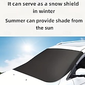 voordelige Voertuigservice-Magnetische all-weather auto-voorruitafdekking met sneeuw- en zonnebescherming. &amp;Privacybescherming - robuuste glazen schermbeschermer met magnetisch bevestigingssysteem, krasbestendig,