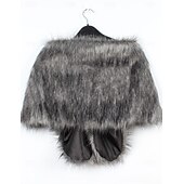 cheap Faux Fur Wraps-Faux Fur Wraps Women's Wrap Elegant Sleeveless Faux Fur Wedding Wraps With Pure Color For Party Fall