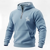  4. Juli 2026 250. Gedenktag Männer Streetwear US-Flagge Rundhalsausschnitt Kapuzenpullover Sweatshirt Lässig Outdoor Alltag Straße