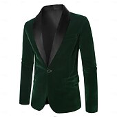  Roaring 20s 1920s Retro Vintage Tuxedo Suits & Blazers Long Sleeves The Great Gatsby Gentleman Solid Color Fancy Dress Men's Carnival Costume Carnival Cocktail Party Theme Party Bachelorette Party