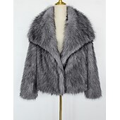 preiswerte Pelzschals-Kunstpelz-Umhänge Damenumhang Elegant Langarm Kunstpelz Hochzeit Schals Mit Unifarbe Für Party Herbst