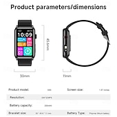 baratos Seleções de Valor-G50 Relógio inteligente 1.57 polegada Relógio inteligente Bluetooth Podômetro Aviso de Chamada Monitoramento de Atividade Física Compatível com Smartphone Unisexo Suspensão Longa Chamadas com Mão