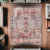 billiga Områdesmattor-Vintage persisk matta, fläckbeständig och lätt att rengöra, etnisk soffpläd, halkfri sängmatta i sovrummet, slitstark och elegant golvdekor i vardagsrummet