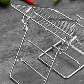 baratos Grills &amp; Outdoor Cooking-Grelha desidratadora multicamadas em aço inoxidável, acessórios para fritadeira a ar de 3 níveis, grelha removível para secagem e cozimento a vapor, ideal para assar e cozinhar em fritadeira a ar e