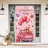 ieftine Bannere pentru garaj și ușă-Ziua Îndrăgostiților Afișe Capacul ușii Bannere în aer liber Iubire Inimă Drăguţ Romantic #D Petrecere Cămin Fundaluri de fotografiere Ușa din Față Decorațiune pentru cererea în căsătorie Decorațiuni