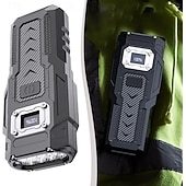 tanie Latarki-Latarka COB LED o dużej jasności z akumulatorem 1200 mAh, magnetycznym powerbankiem, cyfrowym wyświetlaczem poziomu naładowania baterii, oświetleniem wielotrybowym z klipsem, konstrukcją ABS do