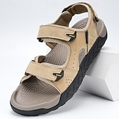 economico Sandali casual-sandali beige da uomo: eleganti calzature da esterno con vestibilità comoda e ad asciugatura rapida, ideali per la spiaggia, l'escursionismo e l'estate
