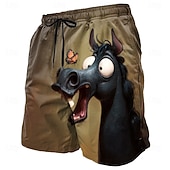 preiswerte Tiere &amp; Vögel-Herren Cartoon Zebra Esel Badehosen Badeshorts Boardshorts Mittlere Taille Lustig Hawaiianisch Strandurlaub Seitentaschen Netzfutter Elastischer Kordelzug in der Taille Designer Bekleidung