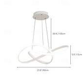 cheap Ring &amp; Round Design-Circular Knot Modern LED Chandelier 50 Watt