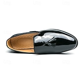 baratos Sapatos masculinos-Sapatilhas Slip-On Douradas com Glitter de Mardi Gras Masculinas – Sapatos Formais Brilhantes para Ocasiões Especiais Festas e Celebrações de Carnaval