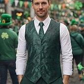  Retrò Vintage Rococò Gilet Lunghe Costume Per uomo Mascherata Festa & Sera Adulti Cravatta Gilet