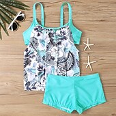 levne Surfovací tankiny a bikiny-Dámské Plavky Tankini 2 ks S potiskem Ultra lehký (UL) Ochrana proti UV záření Elastický Bez rukávů Plavky Surfování Šnorchlování Léto