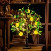 levne Dekorativní světla-60cm/23,9palcové umělé světlo na citroník, 12 citronů, 24 LED korálků, jarní/letní interiérová/venkovní dekorace do ložnice, obývacího pokoje, jídelny, noční světlo na párty