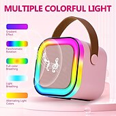 cheap Speakers-Wireless Microphone and Speaker Set Includes A Dynamic Microphone USB-charging Karaoke Machine Portable Handheld Karaoke System Great Valentine's Day Gift for Lover