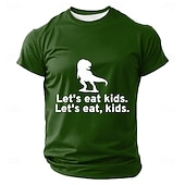  Ας φάμε παιδιά ας φάμε, αστεία παιδιά γραμματική, στίξη σώζει ζωές, γραφικό μπλουζάκι με δεινόσαυρο t rex, πράσινο, στρογγυλό ντεκολτέ, κοντομάνικο, χιούμορ, ανδρικό πουκάμισο, ρούχα, s m l xl xxl xxl