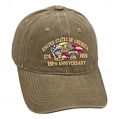 billige Tilbehør-Baseballcapen Frihetsgudinnen Amerikansk flagg Frihetsklokken Retro / vintage Arv Patriotisk 1776–2026 til Unisex Voksne Broderi for Uavhengighetsdag 4. juli utendørs Fritid / hverdag Parade